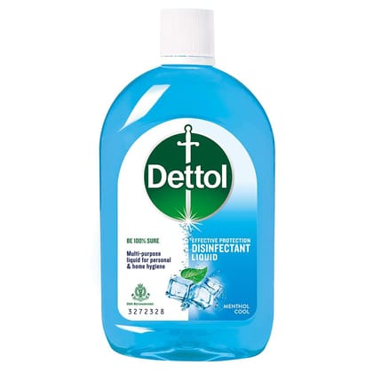 Dettol Liquid Disinfectant for Personal Hygiene, Surface Disinfection, Floor Cleaner (Menthol Cool, 250ml)