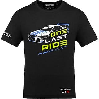 FastB Men Typography Round Neck Black T-Shirt