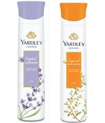 Yardley London English Lavender and Sandalwood Deodorant Spray - For Women  (150 ml each, Pack of 2)
