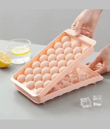 Cavity Ice Trays for Freezer, Ice Cube Tray, Ice Cube Tray with lid, Round ice Cube Tray