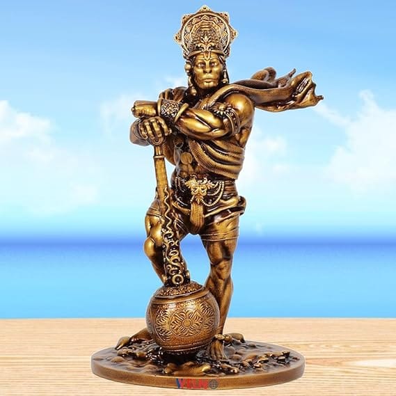 WELNO International, Premium Car Dashboard Resin Bahubali Hanuman Idol Home Decor Item Hanuman Murti Statue for Desk & Gift (1 Piece)(Small Size)