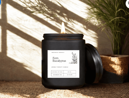 Metal Black Jar Aroma Therapy Candle 200 ML