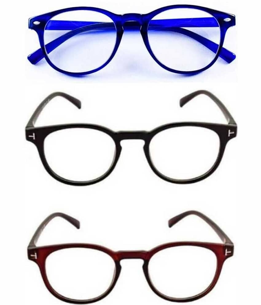 Elligator Multicolor Oval Sunglasses ( Pack of 3 )