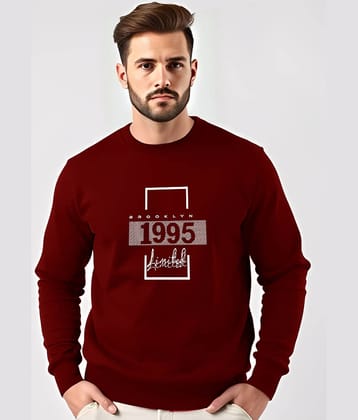 ENITOR Fleece Round Neck Men's Sweatshirt - Maroon ( Pack of 1 )