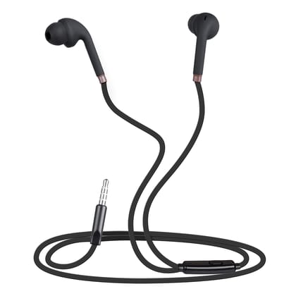Zebronics Zeb-Corolla In Ear Wired Earphone with Mic, 3.5mm Jack, 1.2 Meter Cable, Multi Function Button Zebronics Zeb-Corolla In Ear Wired Earphone with Mic, 3.5mm Jack, 1.2 Meter Cable, Multi Function Button - Black / Medium