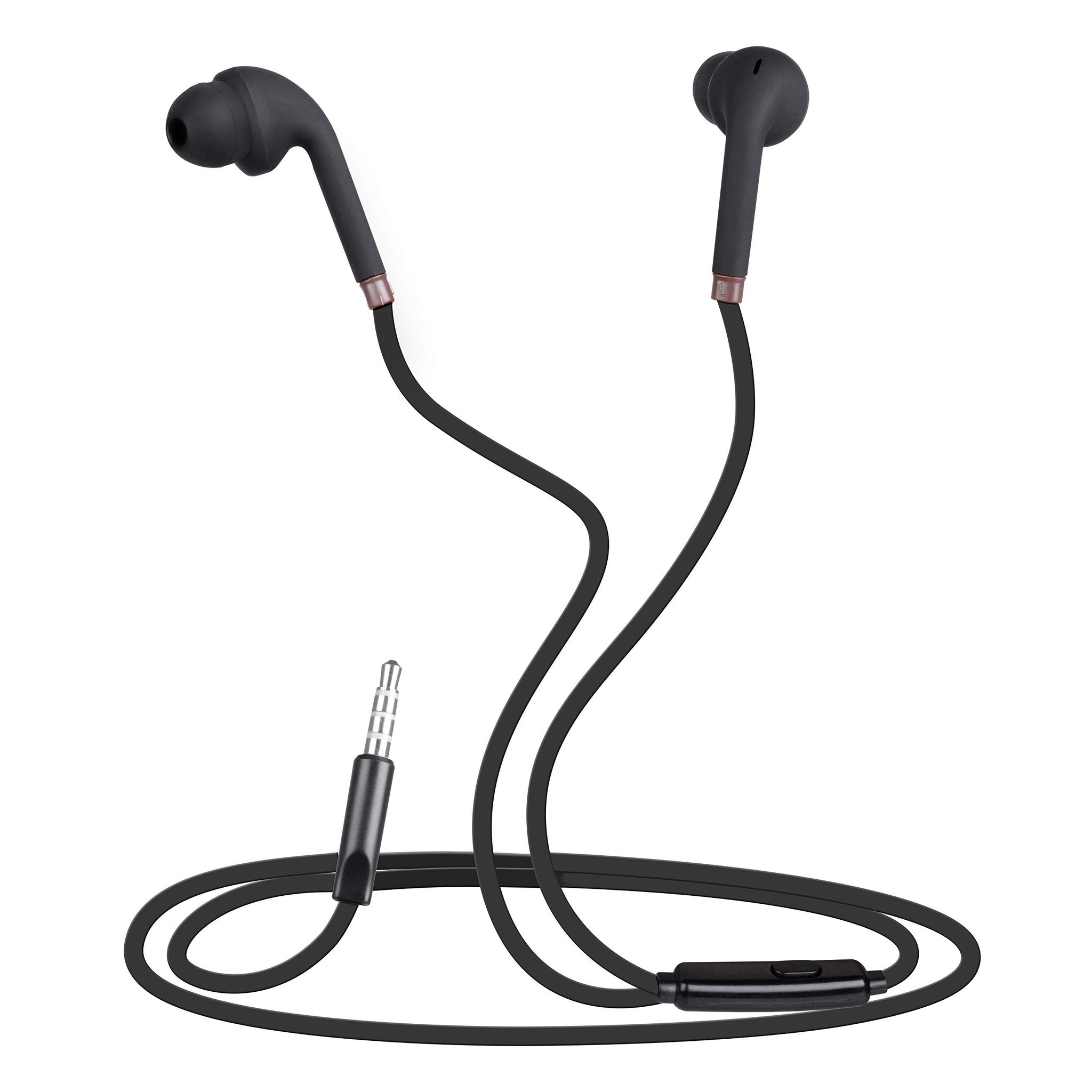 Zebronics Zeb-Corolla In Ear Wired Earphone with Mic, 3.5mm Jack, 1.2 Meter Cable, Multi Function Button Zebronics Zeb-Corolla In Ear Wired Earphone with Mic, 3.5mm Jack, 1.2 Meter Cable, Multi Function Button - Black / Medium