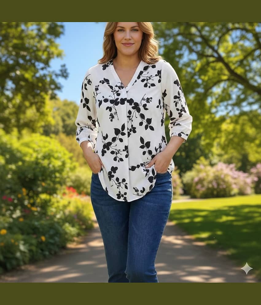 HF WARD Women's Cotton Regular Top ( White )