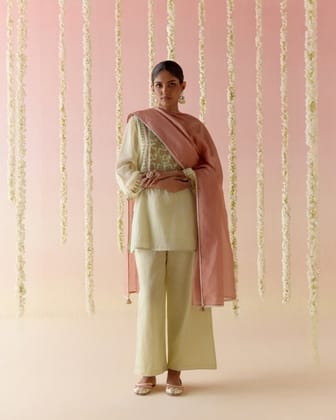 Peach Petal Dupatta-Free Size / Peach Petal
