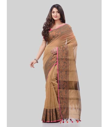 Desh Bidesh - Beige Cotton Silk Saree With Blouse Piece ( Pack of 1 ) - Beige