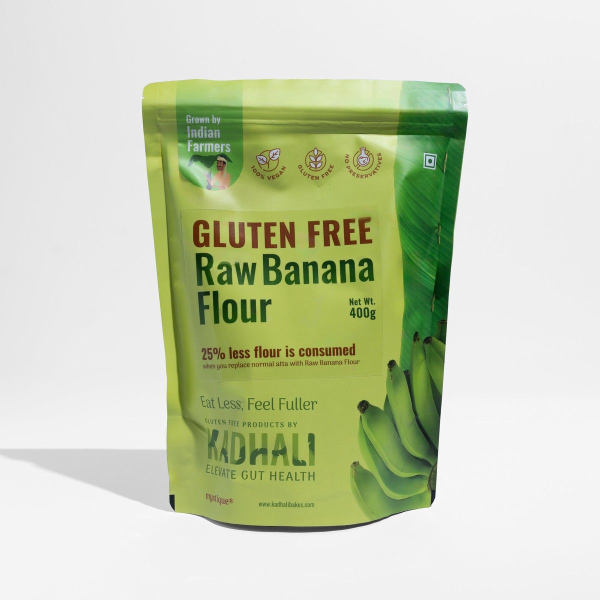 Kadhali Raw Banana Flour (400g) | Gluten-Free Maida Substitute | Baking & Cooking Essential