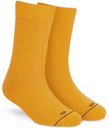 Dynamocks - Cotton Men's Solid Yellow Full Length Socks ( Pack of 1 )