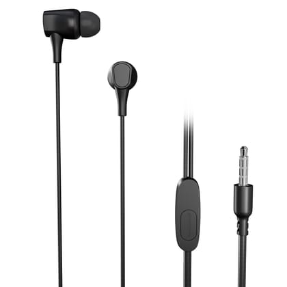 Digimate Jackbeat Wired Earphones with 3.5mm Jack, Tangle-Free Cable & In-Line Mic (DG-HF-1002, Black) Digimate Jackbeat Wired Earphones with 3.5mm Jack, Tangle-Free Cable & In-Line Mic (DG-HF-1002, Black)