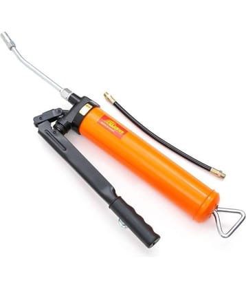 GLOBUS STEEL GREASE GUN 15 OZ HEAVY DUTY WITH FIX AND FLEXIBLE SPOUT.