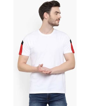 Glito Pack of 1 Cotton Blend Regular Fit Men's T-Shirt ( White )