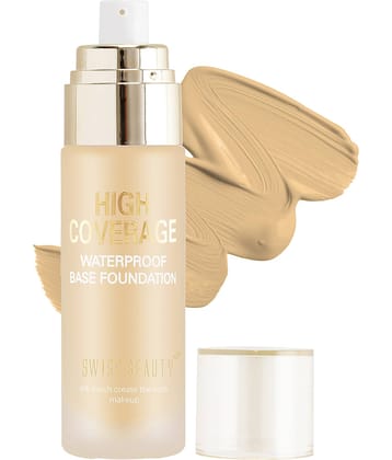 Swiss Beauty High Coverage Waterproof Base Foundation - (Toffee Beige, 60g)