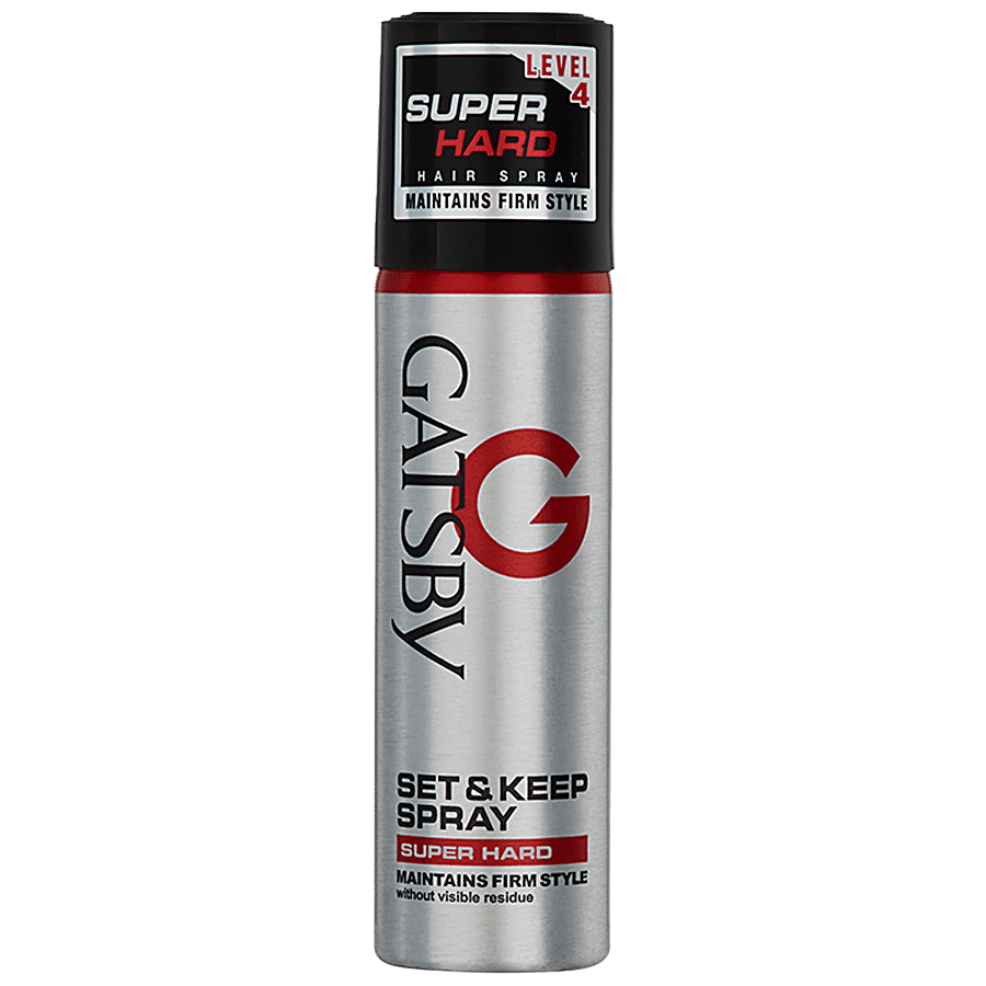 Gatsby Hair Spray Set & Keep - Super Hard, Maintains Firm Style, 66 Ml