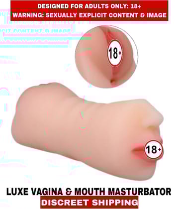 New Adult Concept Perfect Orgasm Experience L U X E 2in1 Pocket Pussy Vagina and Mouth Double Side Masturbator Men's Favorites For Men