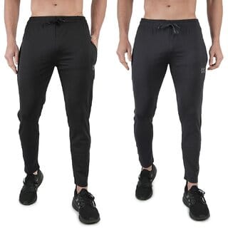 Kwings Mens Lower Combo Pack (Pack of 2) Lycra blend Plain sports wear Bottoms