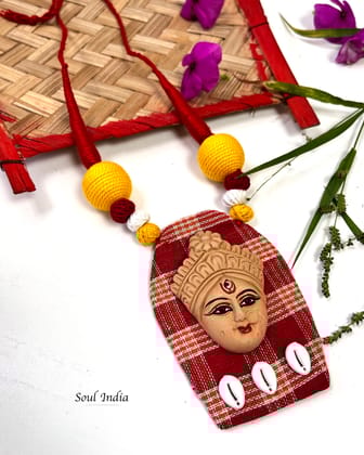 Handmade Terracotta Durga Terracotta Jewellery Set