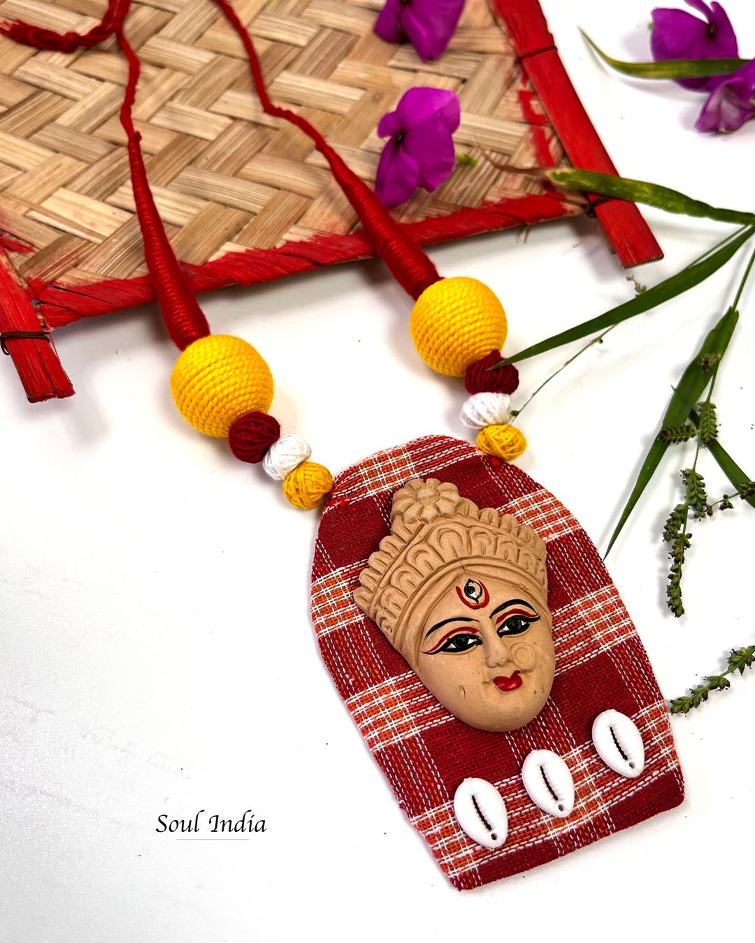Handmade Terracotta Durga Terracotta Jewellery Set