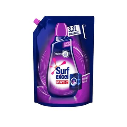 Surf Excel Matic Front Load Detergent Liquid Refill Pouch 3.2 Ltrs