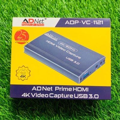 Prime HDMI 4K Video Capture Card USB 3.0 Capture Device â€“ High-Quality 4K Video Recording for Gaming, Streaming, and Content Creation (Black)