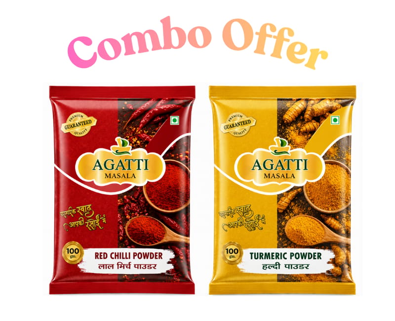Combo Red Chilli Powder 100g & Turmeric Powder 100g