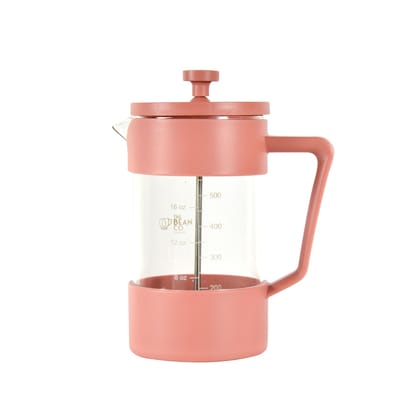 The Bean Co Roasters French Press Coffee Maker 600 ml | Heat Resistant Borosilicate Glass | 4 Level Filteration (Pink) The Bean Co Roasters French Press Coffee Maker 600 ml | Heat Resistant Borosilicate Glass | 4 Level Filteration (Pink)