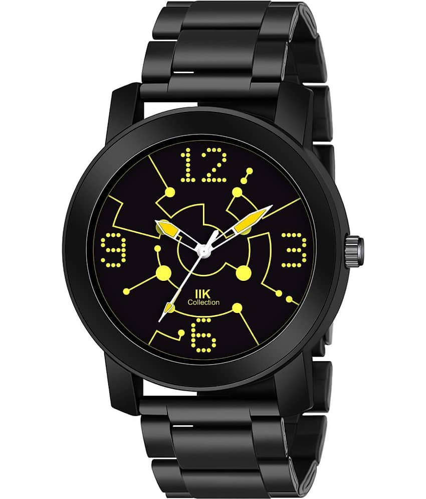 IIK COLLECTION - Black Stainless Steel Analog Men's Watch