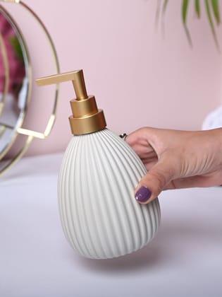 Grey Elegance Soap Dispenser - Cylindrical Shape