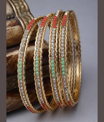 Sukkhi Multicolor Bangle Set ( Pack of 4 )