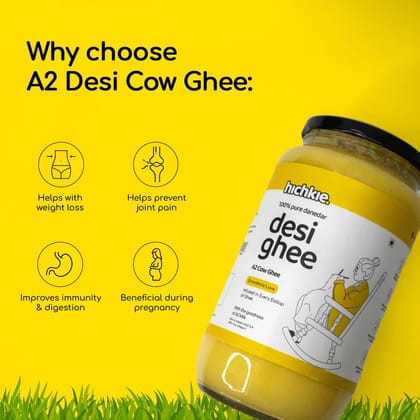 A2 Cow Ghee 2x1000 ml | Pack Of 2 | Bilona Method | Curd-Churned | Lab Tested