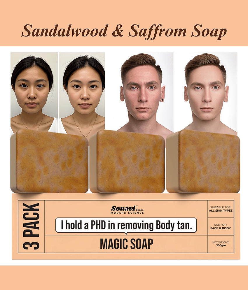 Sonavi Skin Whitening GHARSOAP Soap for All Skin Type ( Pack of 3 )