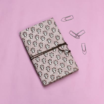 The Mohraj Handmade Blush Floral Pocket Diary