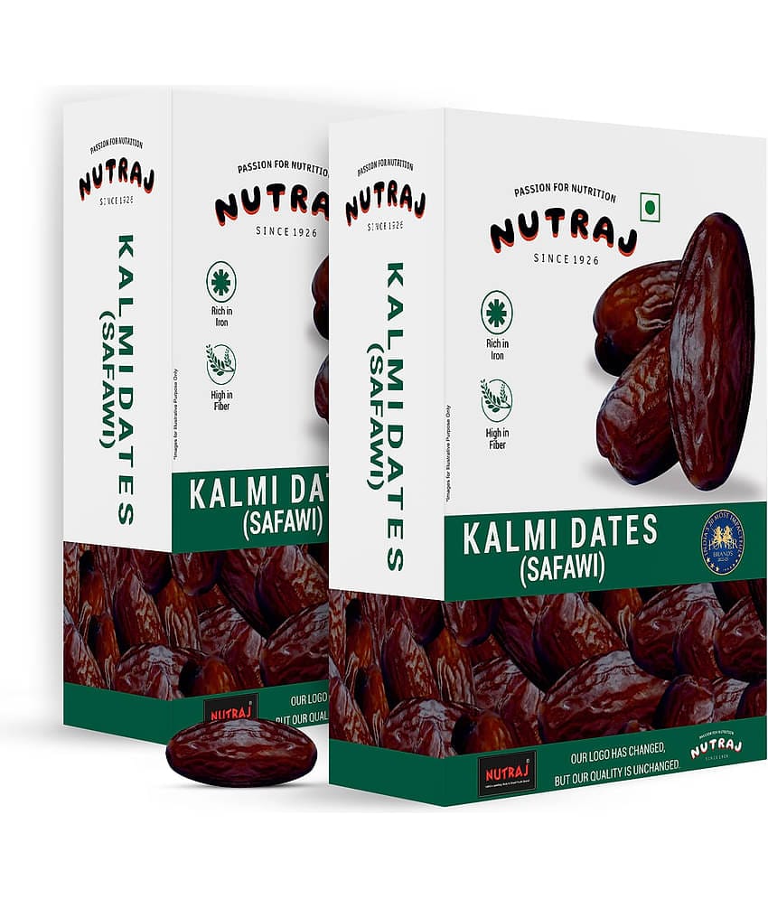 Nutraj Kalmi Dates 1 Kg (500g x 2), Dry Fruit Khajur 1 Kg)