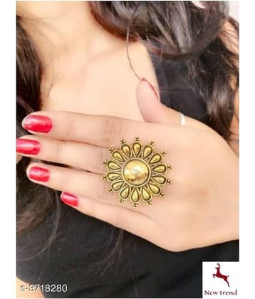 Sunhari Jewels Antique Oxidised Finger Ring For Women