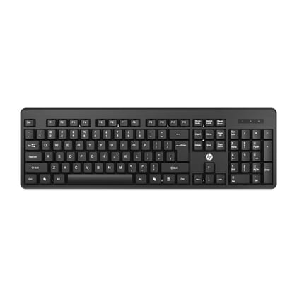 HP K160 Wireless Keyboard/Quick Comfy accurate/12 Fn Shortcut Keys/Plug and Play USB- Black