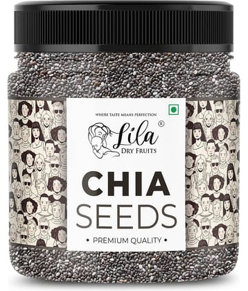 LILA DRY FRUITS Chia Seeds 500g Ready-to-Eat High Fiber Omega-3 Vegan Seeds