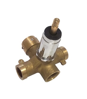 Kolab Bright Gold Exposed Parts of Single Lever Concealed Divertor Mixer 4 Outlets