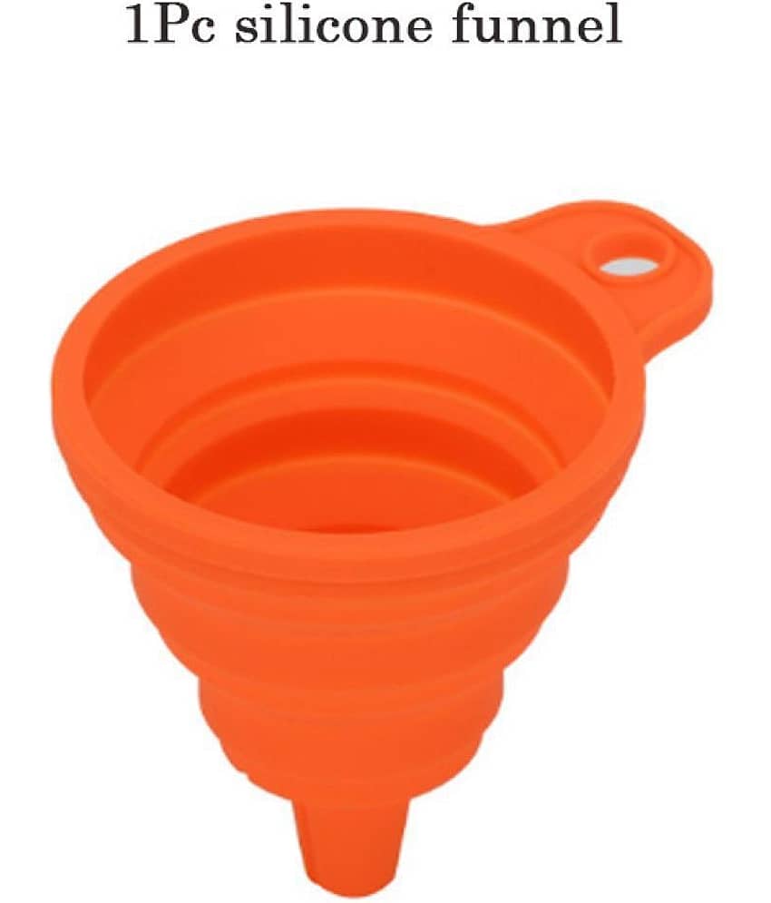 HARISWARUP 1 Pc Silicone Funnels Food Grade Silicone Mini Foldable Rubber Funnel