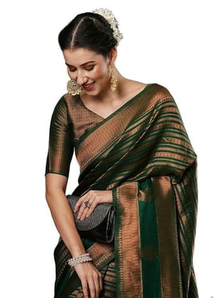 Sassy Hues Women's Kanjivaram Soft Lichi Silk Banarasi Saree