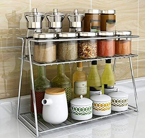 CR18 COLLLECTION Stainless Steel 2 Layer Kitchen Spice Rack
