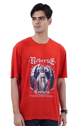 Miller Johnson Mens Cotton Oversized Graphic Print T-Shirt