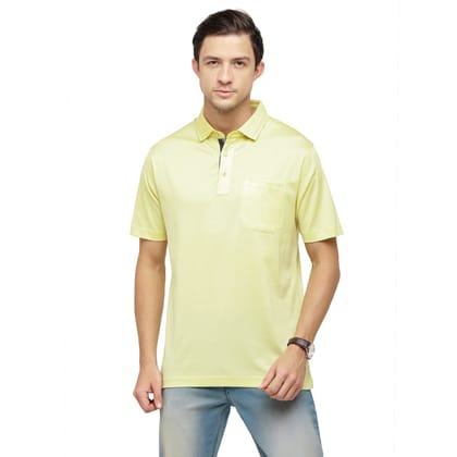 Classic Polo Men's Solid Polo Neck Authentic Fit 100% Cotton T-Shirt | Sedos - Yellow Classic Polo Men's Solid Polo Neck Authentic Fit 100% Cotton T-Shirt | Sedos - Yellow