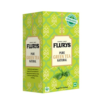 Flurys Pure Organic Green Tea Natural Staple Free Tea Bags (20 Tea Bags) Flurys Pure Organic Green Tea Natural Staple Free Tea Bags (20 Tea Bags)