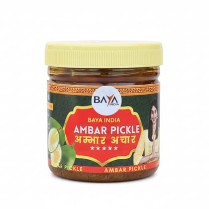 BAYA INDIA Traditional Jackfruit, Ambar, & Green Chilli Pickle Trio - Authentic Indian Flavors
