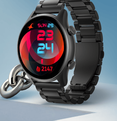 Fastrack Jupiter MR2 Pro Smart Watch with 1.43 AMOLED Display, AI Voice Assistant, 100+ Sports Modes, Upto 5 Day Battery, IP68- Black Metal