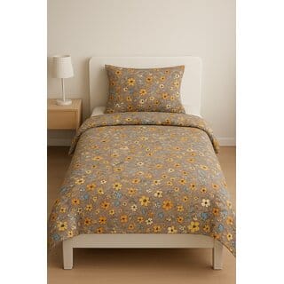 BEDZY Classic Collection Flat Single Bedsheet with 1 Pillow Cover