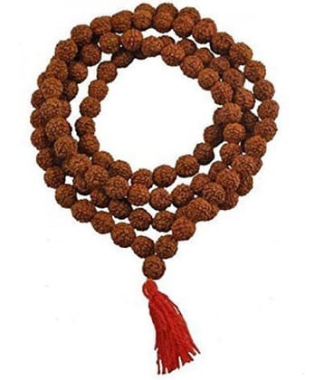 Onnet 100% Original Certified Rudraksha Mala in 5 Mukhi Rudraksha 7mm 108+1 Beads