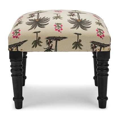 Chevron Palms One Seater Pouffe